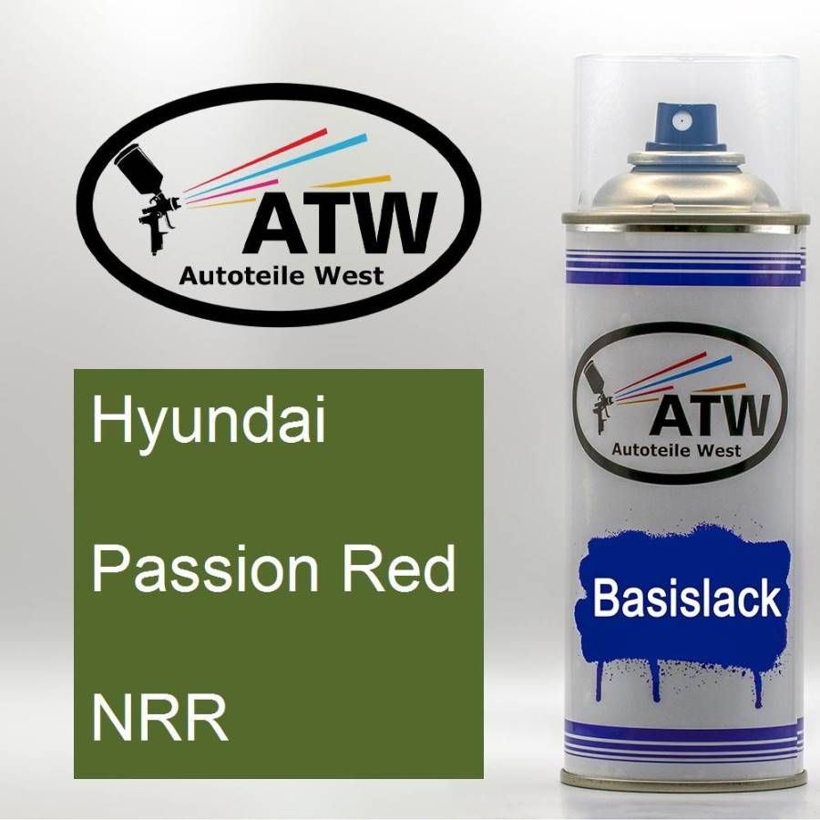Hyundai, Passion Red, NRR: 400ml Sprühdose, von ATW Autoteile West.